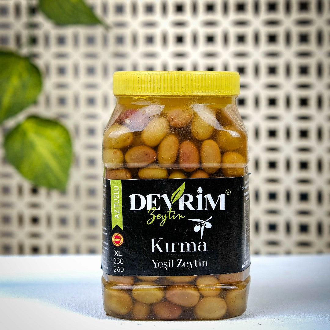 Devrim Kırma Yeşil Zeytin (Az Tuzlu) 1KG