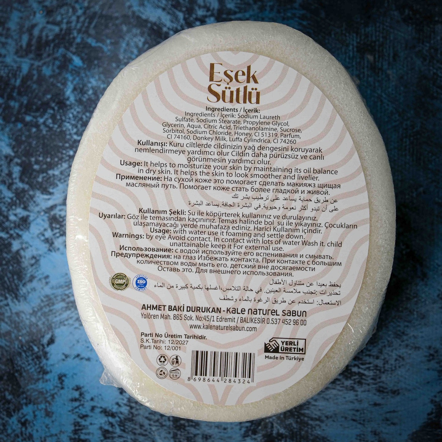 Purlavie Eşek Sütlü Doğal Süngerli Sabun - 100g